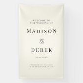 シンペールエレガントなウェディングウェルカム 横断幕 (縦)