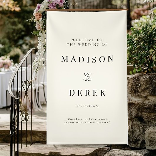 シンペールエレガントなウェディングウェルカム 横断幕