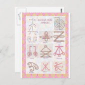 シンボリックアート：霊気マスターズ練習ツール ポストカード (正面/裏面)