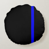 シンボリックシンブルーライン垂直スタイル ラウンドクッション (裏面)
