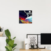 シンボリックフロー – 想像力のカラー ポスター (ホームオフィス)