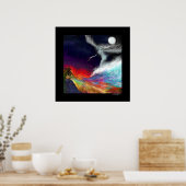 シンボリックフロー – 想像力の色：大 ポスター (キッチン)