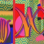 シンボルとフローラ 壁紙 (縫い目)