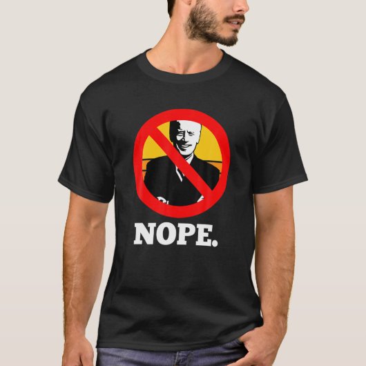 シンボルなしバイデン氏Nope Circle禁令 Tシャツ (正面)