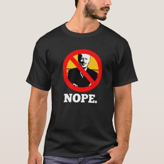 シンボルなしバイデン氏Nope Circle禁令 Tシャツ (正面)