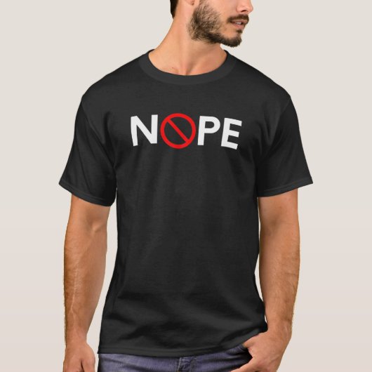 シンボルなしNopeサークルサイン禁止C Tシャツ (正面)