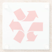 シンボルのリサイクル解除 ガラスコースター (裏面)