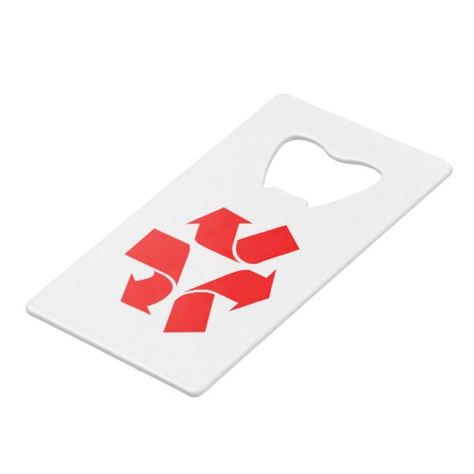 シンボルのリサイクル解除 クレジットカード栓抜き (正面アングル)