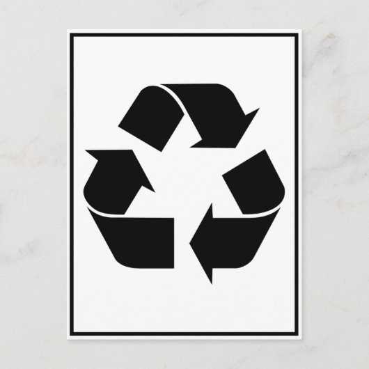 シンボルのリサイクル – 黒 ポストカード (正面)