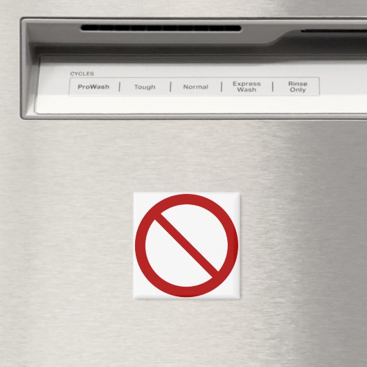 シンボルの禁止または禁止 マグネット (インサイチュ (食洗機))