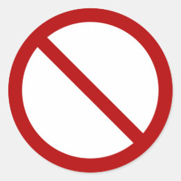 シンボルの禁止または禁止 ラウンドシール