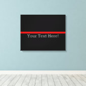 シンボルの細い赤い線がこれをカスタマイズ キャンバスプリント (インサイチュ (ウッドフロア))