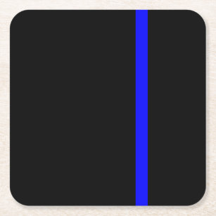 シンボルの細い青い線の垂直 スクエアペーパーコースター
