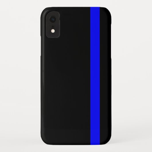 シンボルの細い青い線の垂直 Case-Mate iPhoneケース (裏面)