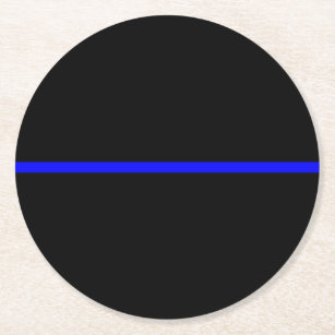 シンボルの細い青い線の飾り ラウンドペーパーコースター