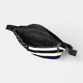 シンボルの薄いブルーラインアメリカン国旗のグラフィック ファニーパック (見開き)