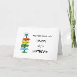 シンボルや象徴おもしろい18番目の誕生日カード カード