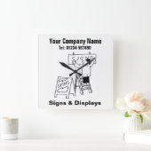 シンボルや象徴とディスプレイのメーカー スクエア壁時計 (ホーム)