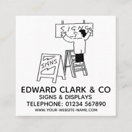 シンボルや象徴とディスプレイ スクエア名刺