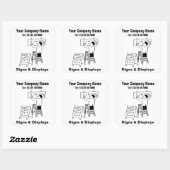 シンボルや象徴と表示の漫画 スクエアシール (シート)