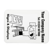 シンボルや象徴と表示の漫画。ビジネスプロモーション マグネット (横)