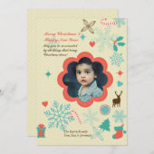 シンボルや象徴のクリスマスフォトホリデーカード シーズンカード (正面/裏面)