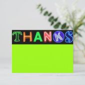 シンボルや象徴のバーのバルミツワーのネオン緑のサンキューカード サンキューカード (スタンド正面)