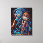 シンボルや象徴の〔占星術の〕十二宮図 – レオ キャンバスプリント (正面)