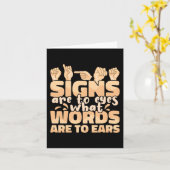 シンボルや象徴は目に何の単語は耳に署名ラング カード (黄色い花)