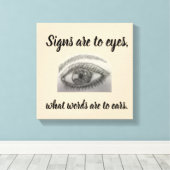 シンボルや象徴は目に言葉は耳に何 キャンバスプリント (インサイチュ (ウッドフロア))