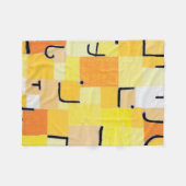 シンボルや象徴イン・イエロー、ポール・クレー フリースブランケット (正面(横))