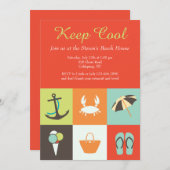 シンボルや象徴ズオブサマー招待状 招待状 (正面/裏面)