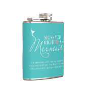 シンボルや象徴ズマーメイドターコイズブルー フラスク (右)