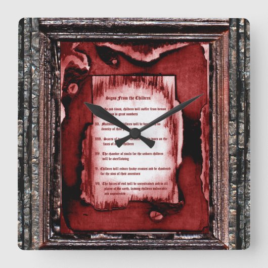 シンボルや象徴 スクエア壁時計 (正面)