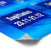 シンボルや象徴〔占星術の〕十二宮図図ポスター ポスター (角)