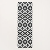 シンボルアステカブロックのRptパターン白黒 ヨガマット (裏面)