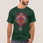 シンボルアート:抽象的な十字架の華麗なシャツ Tシャツ (正面)