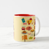 シンボルスペインの旅行愛好家 ツートーンマグカップ (正面右)