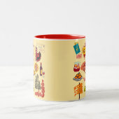 シンボルスペインの旅行愛好家 ツートーンマグカップ (中央)