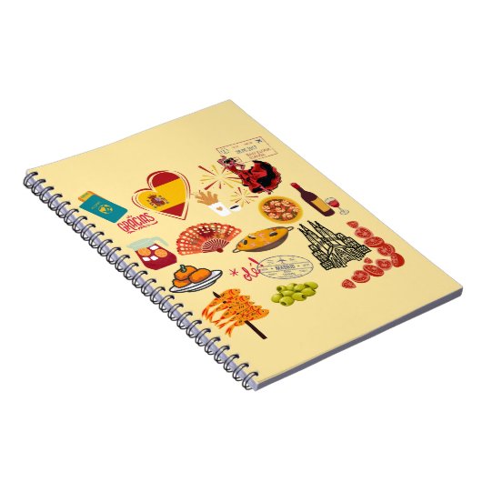シンボルスペインの旅行愛好家 ノートブック (右側)