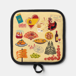 シンボルスペインの旅行愛好家 鍋敷き