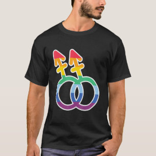 シンボルズルックゲイ権利誇りを持ったプライドレインボー2 Tシャツ