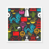 シンボル中国のナプキン スタンダードカクテルナプキン (正面)