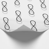 シンボル二重インフィニティ – 白黒 ラッピングペーパー (角)