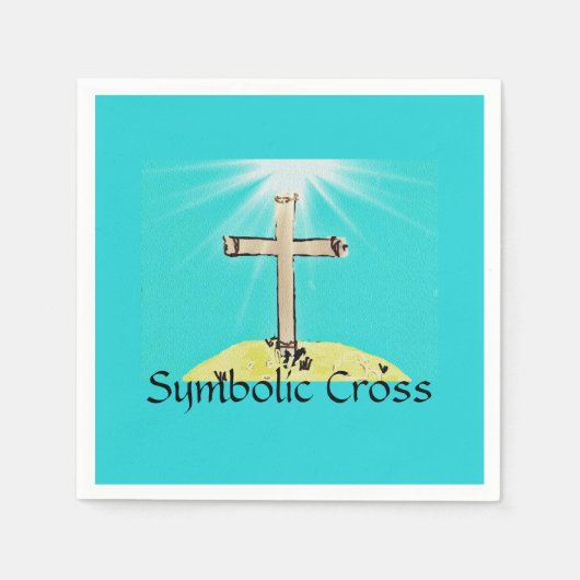 シンボル交差 スタンダードカクテルナプキン (正面)