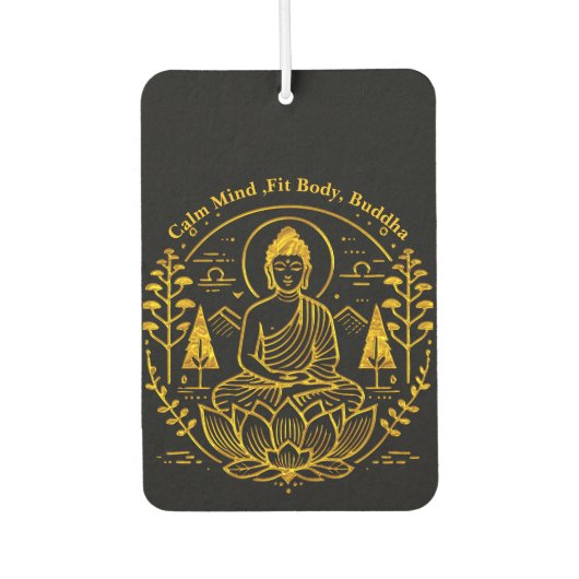 シンボル仏の自然要素 カーエアーフレッシュナー (正面)