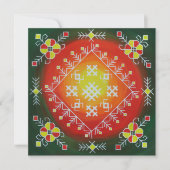 シンボル伝統的付きラトビアフォークアー絵画ト サンキューカード (正面)