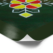 シンボル伝統的付きラトビアフォークアー絵画ト ポスター (コーナー)