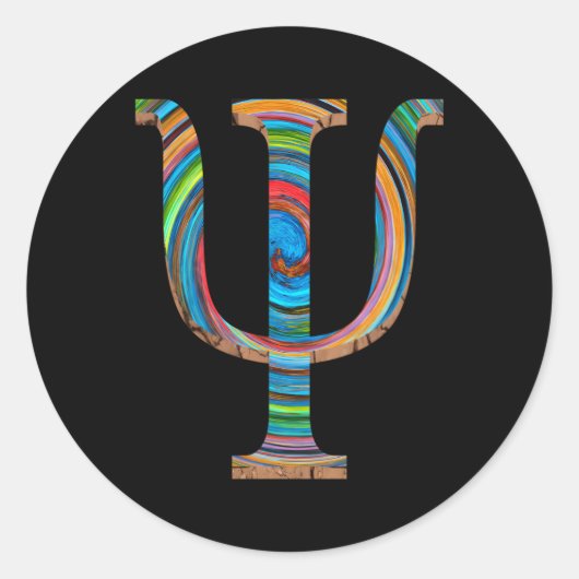 シンボル心理学者心理学の学生 ラウンドシール (正面)