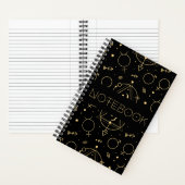 シンボル神秘的なブラックボホ ノートブック (内側)
